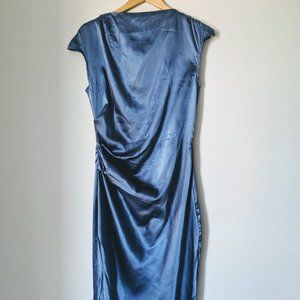 Dusty Blue Satin Dress